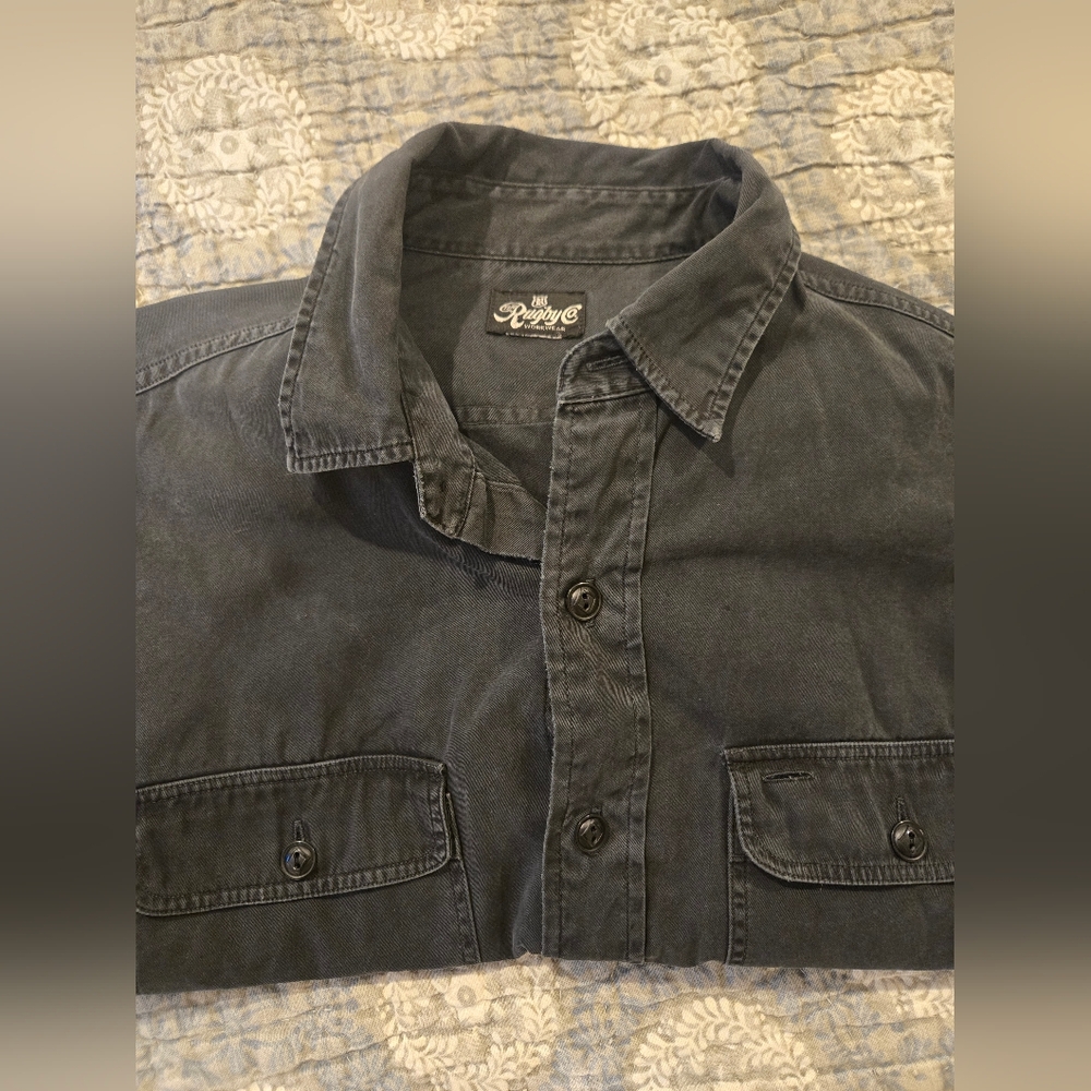Rugby Ralph Lauren Large Black Cotton Work Shirt